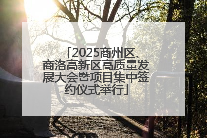 2025商州区、商洛高新区高质量发展大会暨项目集中签约仪式举行