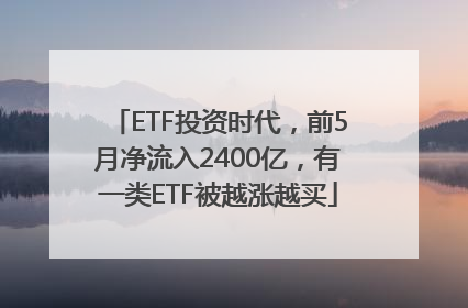 ETF投资时代，前5月净流入2400亿，有一类ETF被越涨越买