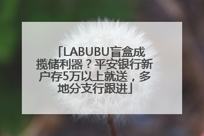 LABUBU盲盒成揽储利器？平安银行新户存5万以上就送，多地分支行跟进